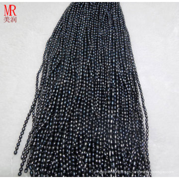 6-7mm Arroz Negro Perlas de agua dulce Strands (ES371)